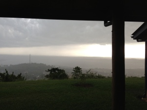 The rain on Wednesday over Lake Victoria